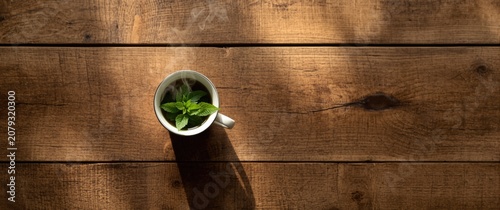Overhead capture of a cup o...