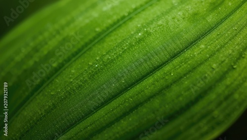 Close-up of a green leaf wi...