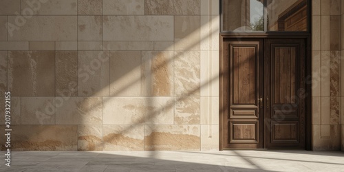 Wooden door against a textu...