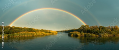 Panoramic view of a river w...