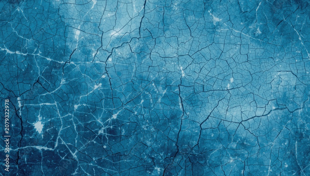 Obraz premium Cracked blue textured surface background