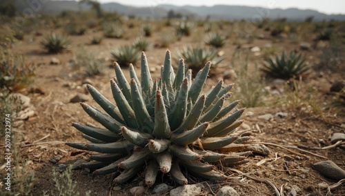 Agave plant in a dry desert...