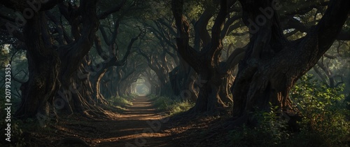 Pathway through a wooded ar...