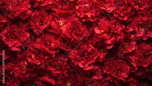 Red artificial flowers back...