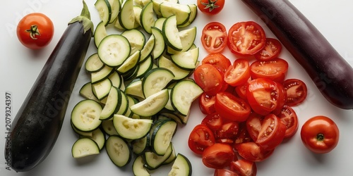 Various cut ingredients for...
