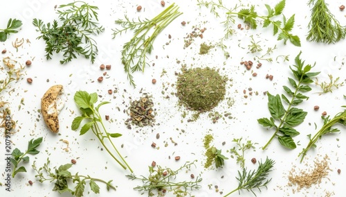 Italian herb mixture displa...