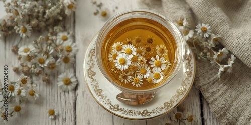 Natural herbal chamomile te...