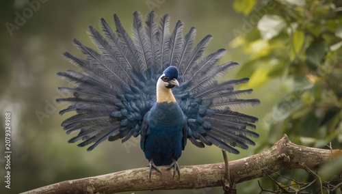 Peacock displaying its vibr...