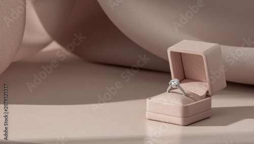 Diamond ring in beige jewel...