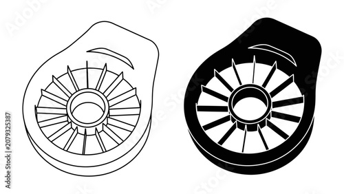 Tableau sur toile Kitchen Apple Corer Slicer Tool: This illustration showcases a handy kitchen gadget designed for effortlessly coring and slicing apples into uniform segments, perfect for pies and snacks
