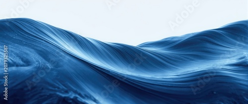 Smooth flowing blue wave ab...