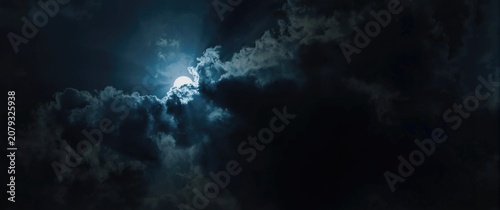 Moonlight breaking through ...