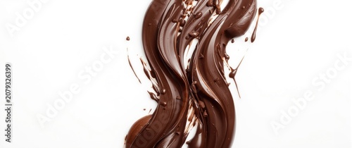 Swirls of melted chocolate ...
