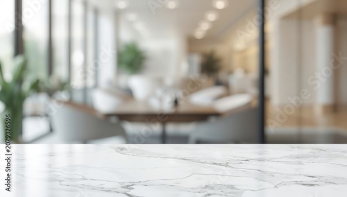 Marble countertop with blur...
