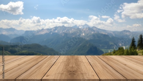 Wooden table featuring soft...