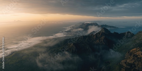 Panoramic landscape of mist...