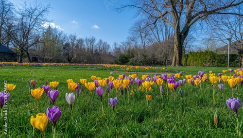 Spring garden alive with pu...