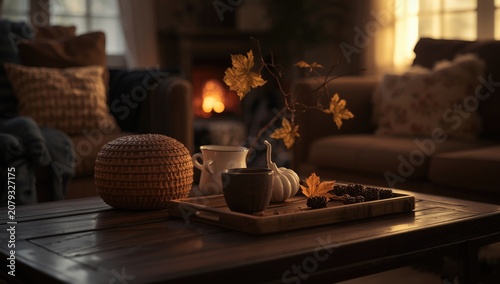 Snug autumnal still life on...