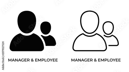 Obraz na plátně Manager and Employee Icons