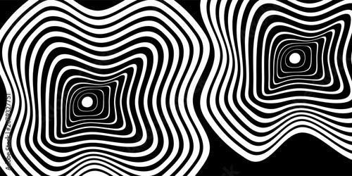 Cuadro en lienzo Optical Illusion Stripes Texture