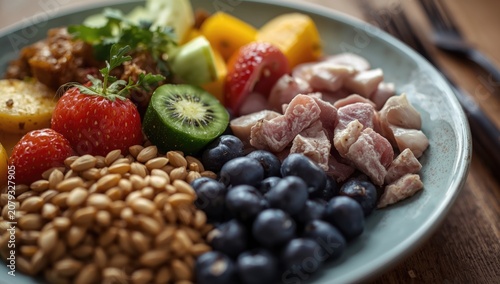 Fresh fruit, berries, grain...