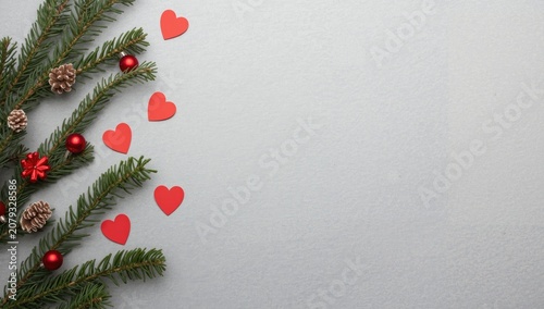 Christmas pine branch decor...