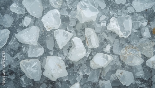 White rock salt crystals sc...