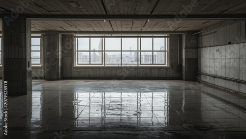Empty interior of a modern ...