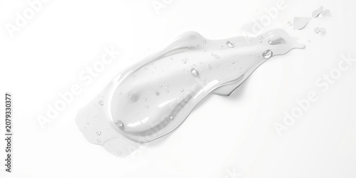 White cream or gel with dro...