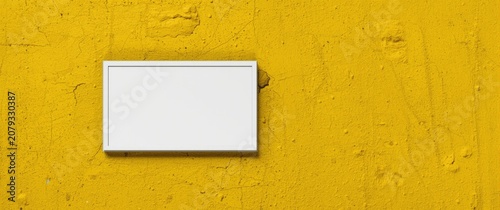 Blank white nameplate on br...