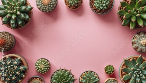 Succulent plants in pots on...