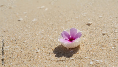 Summer beach scene with pin...