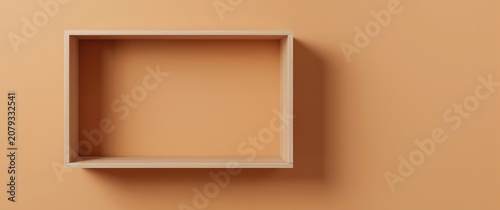 Empty wooden frame against ...