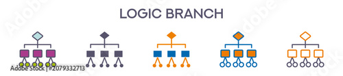 Obraz na płótnie Logic Branch Element For Design Graphic - Multi Styles