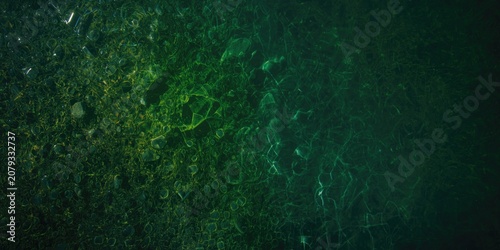 Top view of natural green w...