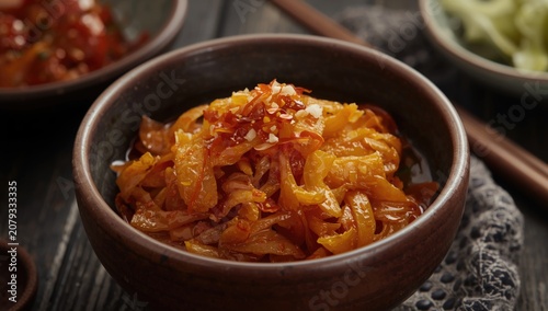 Spicy fermented cabbage in ...