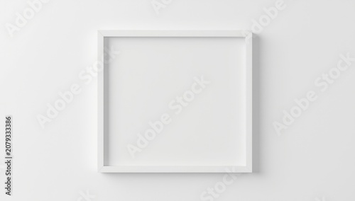 Empty white picture frame o...