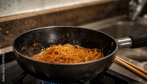 Hot sizzling pot cooking sa...