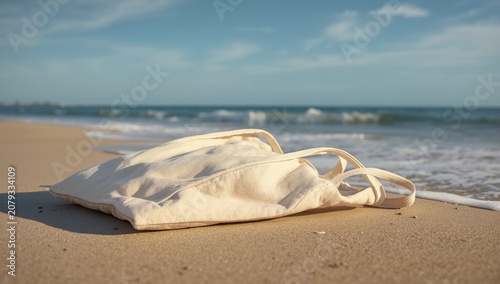 Canvas tote bag resting on ...