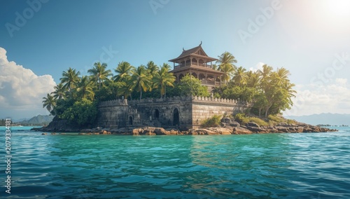 Traditional island fortress...
