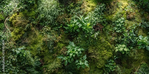 Lush green plants covering ...
