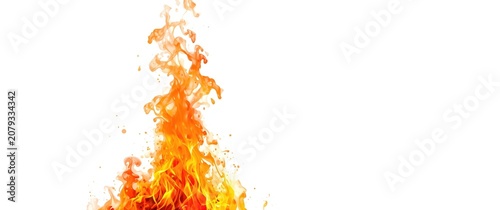 Flames and fire pattern on ...
