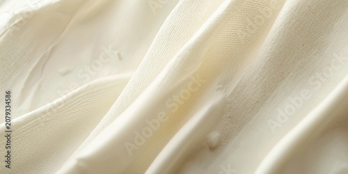 Soft cream fabric with gent...
