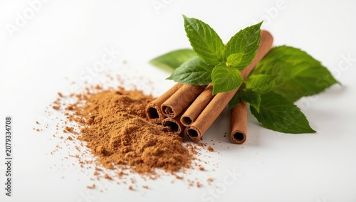 Cinnamon sticks with ground...