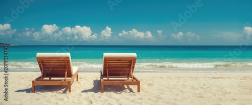Two lounge chairs resting o...