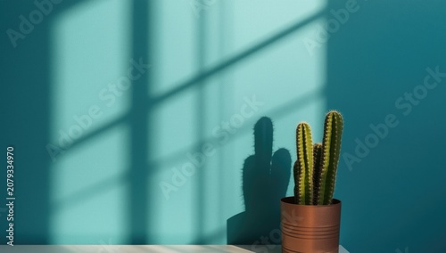 Cactus in a pot casting sha...