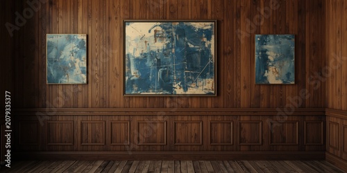 Wooden wall in a vintage ro...