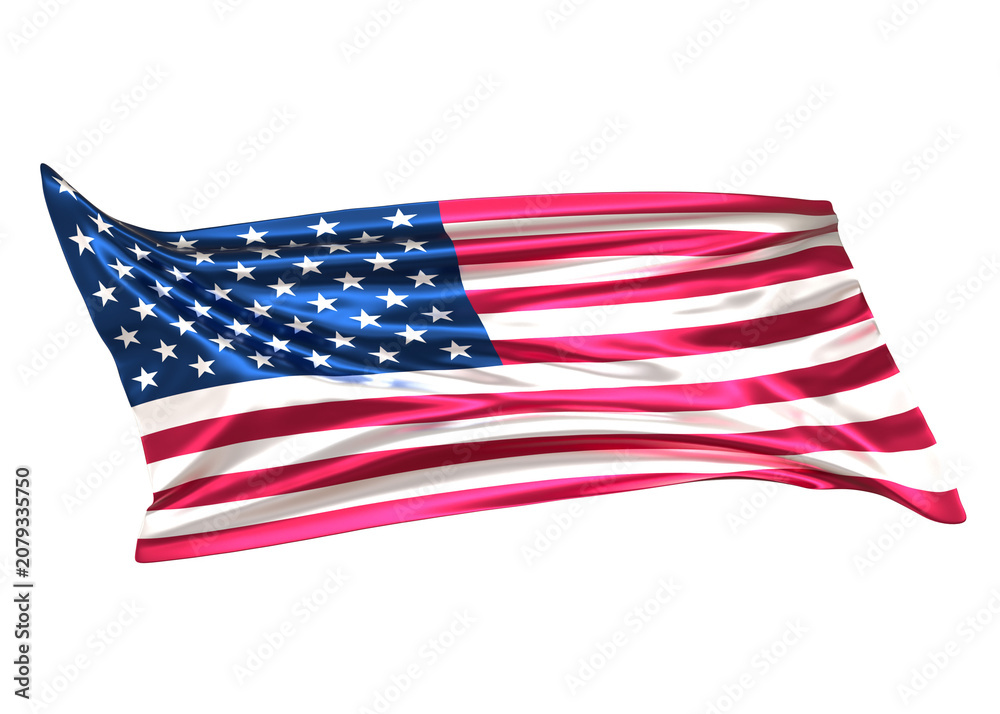 Obraz premium american flag 3d rendering for memorial and independence day 1
