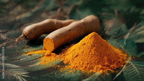Tamarind pods and turmeric ...
