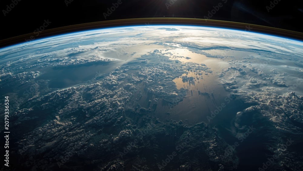 Fototapeta premium Impressive depiction of Earths Eastern hemisphere from space